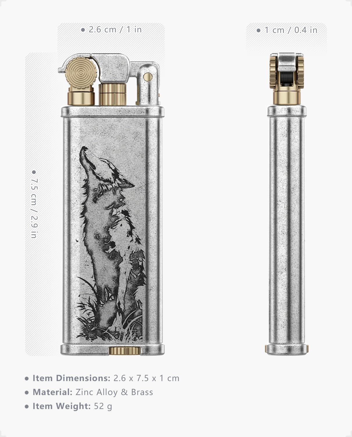 Amazon.com: VVAY Vintage Lighter, Classic Metal Trench Flip